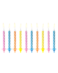 Birthday candles, mix, 6cm (1 pkt / 10 pc.)