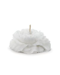 Floating candle peony, matt, white, 8 cm (1 pkt / 4 pc.)