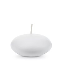Floating candle, matt, white, 8 cm (1 pkt / 4 pc.)