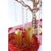 Pillar Candle, metallic, gold, 12 x 6cm (1 pkt / 6 pc.)