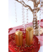 Pillar Candle, metallic, gold, 15 x 6cm (1 pkt / 6 pc.)