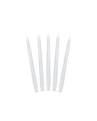 Taper candle, matt, white, 24cm (1 pkt / 10 pc.)