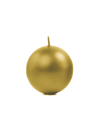 Candle Sphere, metallic, gold, 6cm (1 pkt / 10 pc.)