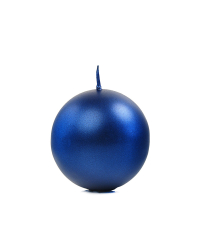 Candle Sphere, metallic, navy blue, 6cm (1 pkt / 10 pc.)