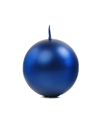 Candle Sphere, metallic, navy blue, 8cm (1 pkt / 6 pc.)