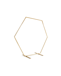 Hexagon backdrop stand, gold, 2m