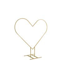 Heart backdrop stand, gold, 2m