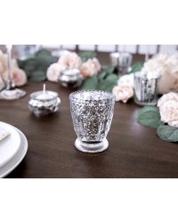 Candle holder, silver, 8cm (1 pkt / 4 pc.)