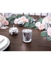 Candle holder, silver, 6cm (1 pkt / 4 pc.)