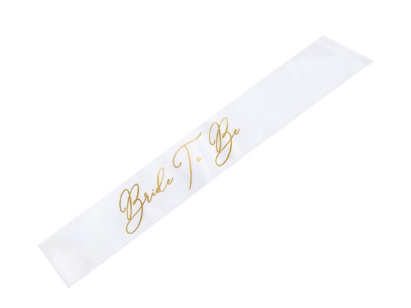 Sash Bride to be, white, 75cm