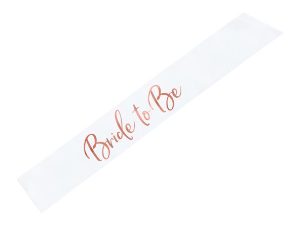 Sash Bride to be, white, 75cm