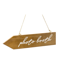 Wooden signpost Photo booth, 36x7.5cm