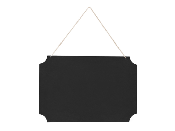 Hanging chalkboard sign, black