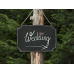 Hanging chalkboard sign, black