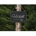 Hanging chalkboard sign, black