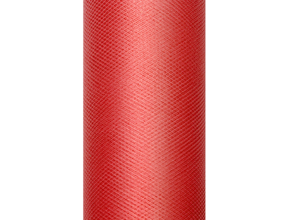 Tulle Plain, red, 0.15 x 9m (1 pc. / 9 lm)