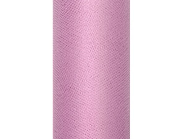 Tulle Plain, powder pink, 0.15 x 9m (1 pc. / 9 lm)