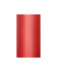 Tulle Plain, red, 0.3 x 9m