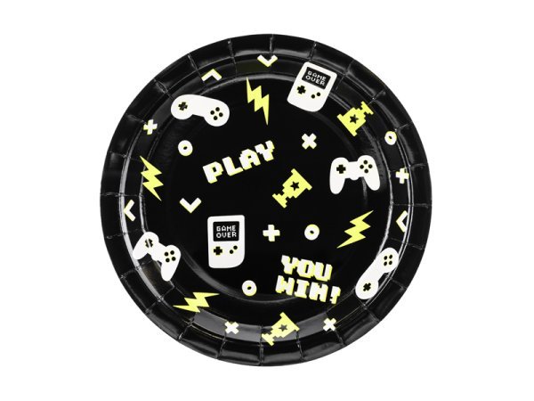 Paper plates Gamepads, 23x23 cm, mix (1 pkt / 6 pc.)