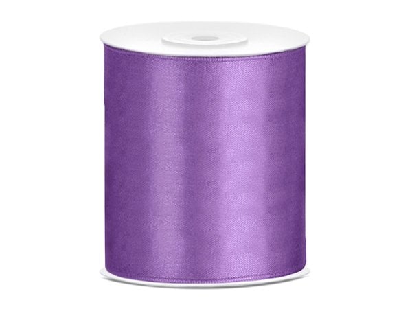 Satin Ribbon, lavender, 100mm/25m