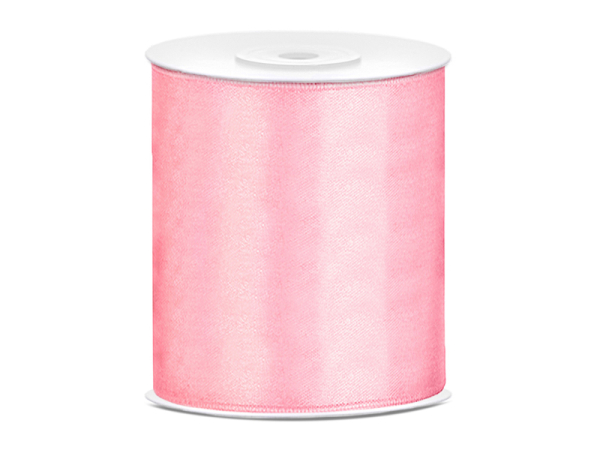 Satin Ribbon, light pink, 100mm/25m (1 pc. / 25 lm)