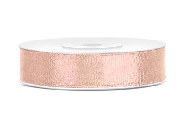 Satin Ribbon, light peach, 12mm/25m (1 pc. / 25 lm)