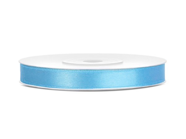 Satin Ribbon, sky-blue, 6mm/25m (1 pc. / 25 lm)