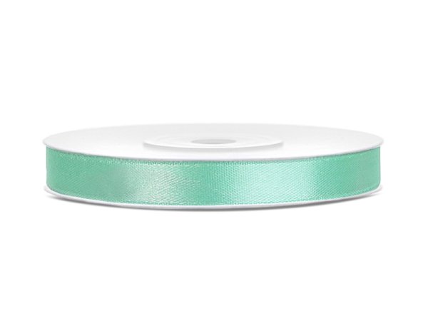 Satin Ribbon, mint, 6mm/25m