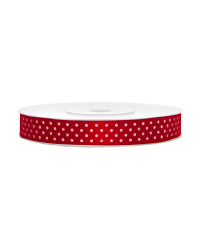 Satin ribbon, red, 12mm/25m (1 pc. / 25 lm)