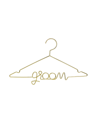 Metal hanger Groom, gold, 45x27cm