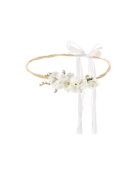 Flower crown, white, 18cm