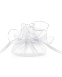 Organza pouches, white, 25cm (1 pkt / 10 pc.)