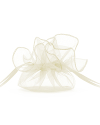 Organza pouches, cream, 25cm (1 pkt / 10 pc.)