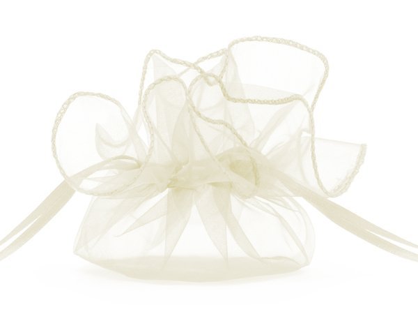 Organza pouches, cream, 25cm (1 pkt / 10 pc.)