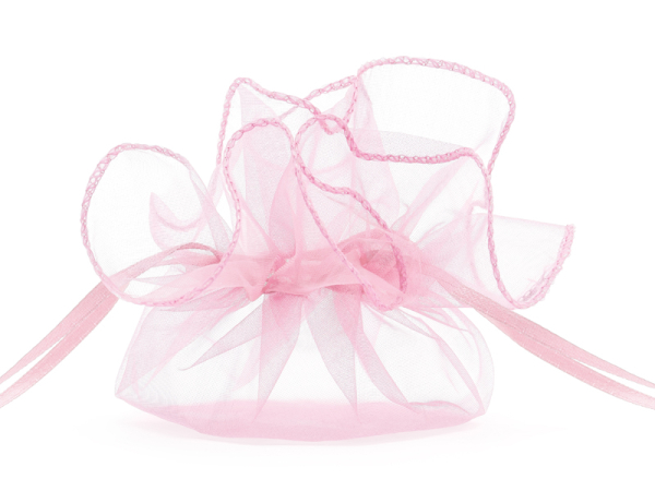 Organza pouches, pink, 25cm (1 pkt / 10 pc.)