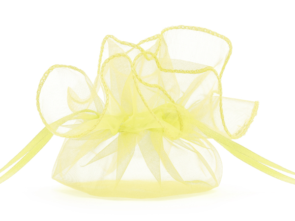 Organza pouches, light yellow, 26cm (1 pkt / 20 pc.)