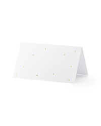 Place cards - Dots, gold, 9.5x5.5cm (1 pkt / 10 pc.)