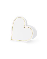 Place cards Hearts, 15.7x22 cm, white (1 pkt / 10 pc.)