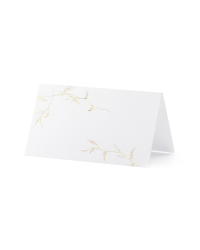 Place cards - Branches, gold, 9.5x5.5cm (1 pkt / 10 pc.)