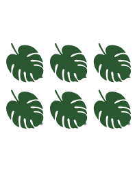 Place cards Aloha - Monstera (1 pkt / 6 pc.)