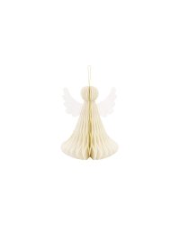 Paper decoration honeycomb Angel, ivory, 24 cm