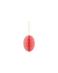 Paper decoration honeycomb Egg, pink, 12 cm