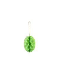 Paper decoration honeycomb Egg, light green, 12 cm