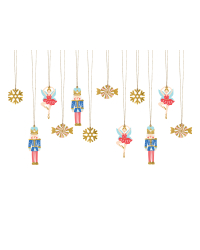 Gift tags Nutcracker, mix (1 pkt / 12 pc.)