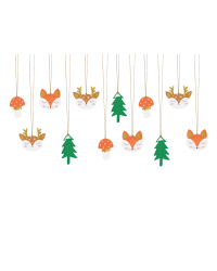 Gift tags Forest, mix (1 pkt / 12 pc.)