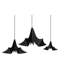 Hanging decoration Bats, black (1 pkt / 3 pc.)