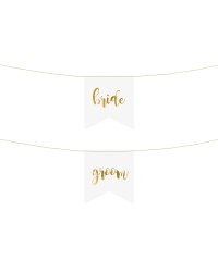 Chair signs - Bride Groom, gold (1 pkt / 2 pc.)