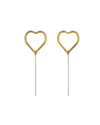 Sparklers Heart, gold, 16.5cm (1 pkt / 2 pc.)