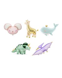 Foil balloons set - Animals, mix (1 pkt / 25 pc.)