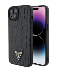 Guess Croco Triangle Logo Защитный Чехол для Apple iPhone 15